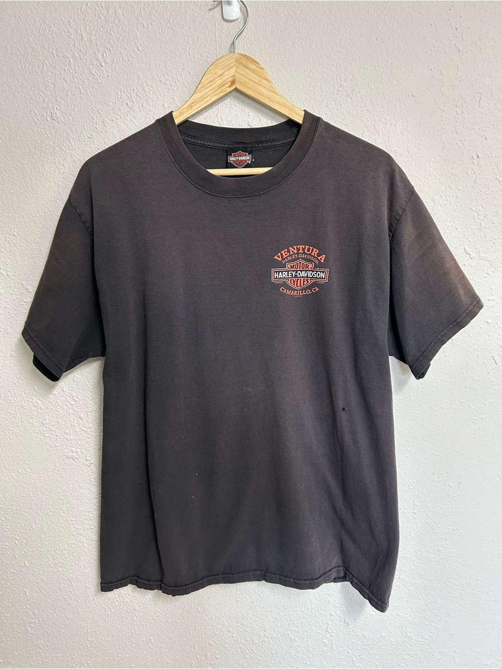 Harley Davidson Ventura California Faded Biker Tee L